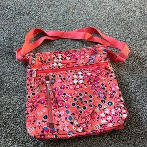 Vera Bradley Floral Crossbody Bag - Pink and Orange